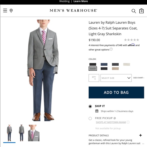 Ralph Lauren heather gray boys blazer size 14 R - Picture 8 of 8